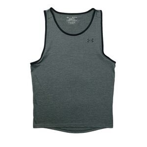 Under Armour Tank Top Mens Medium Pitch Grey Tech Fitted Lightweight Performance